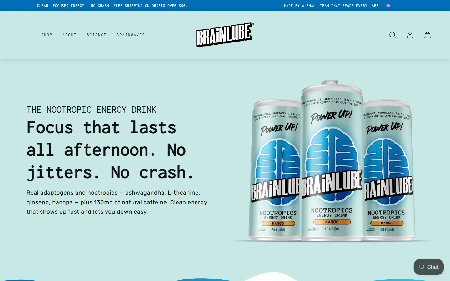 Brainlube website homepage