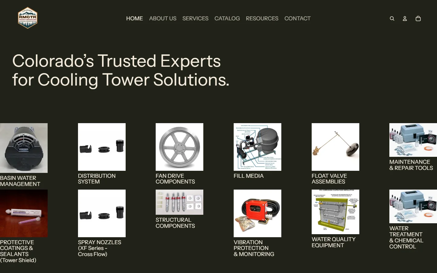 Rocky Mountain Cooling Tower website homepage