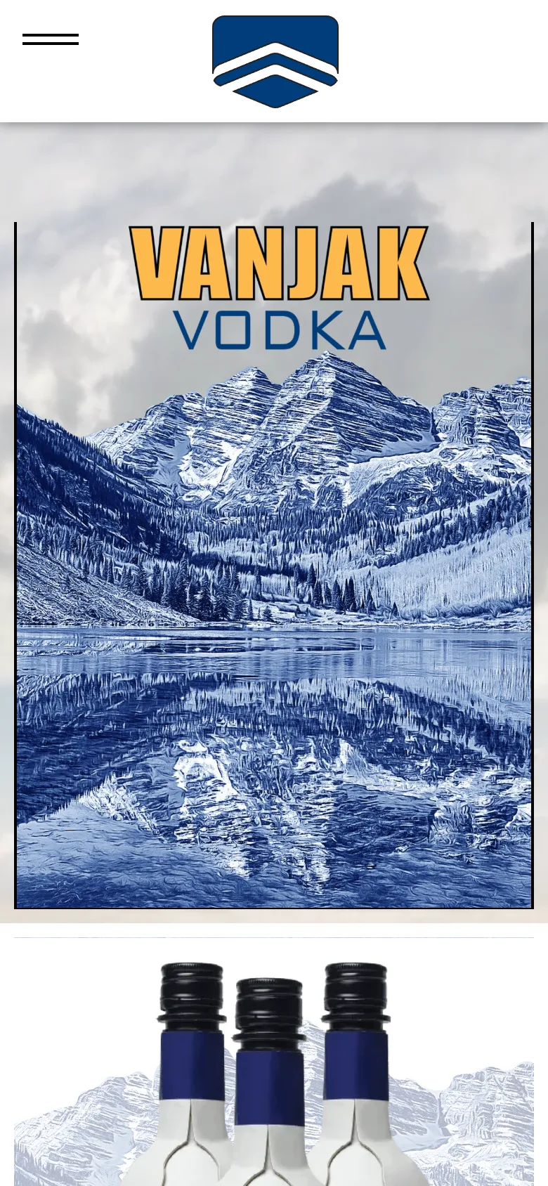 Vanjak Vodka on mobile