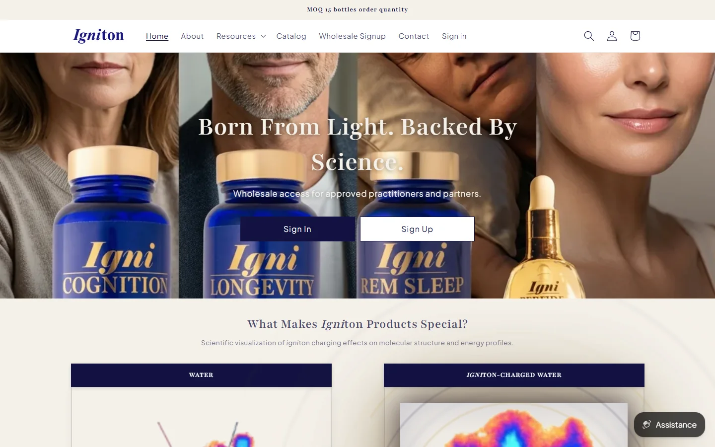 Igniton Wholesale website homepage